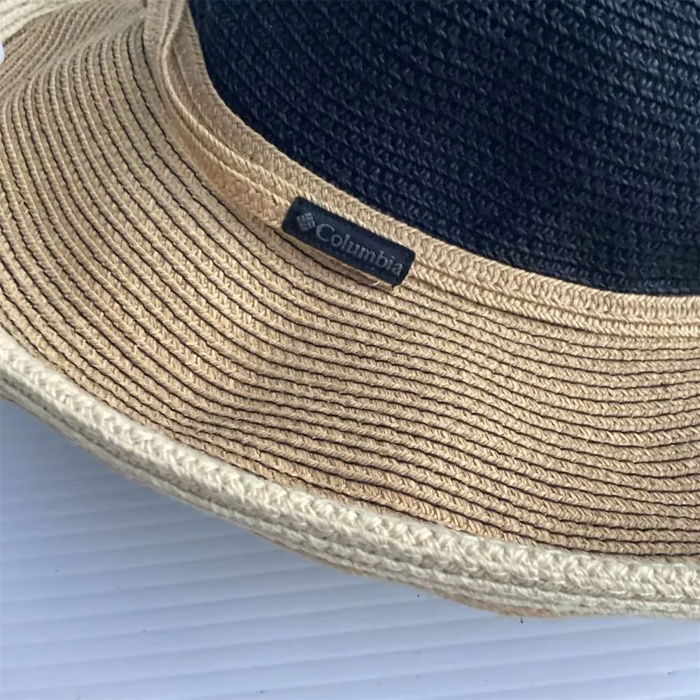 Columbia Women's Wide Brim‎ Straw Hat Multicolor Sun Protection Casual